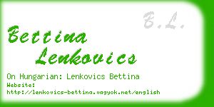 bettina lenkovics business card